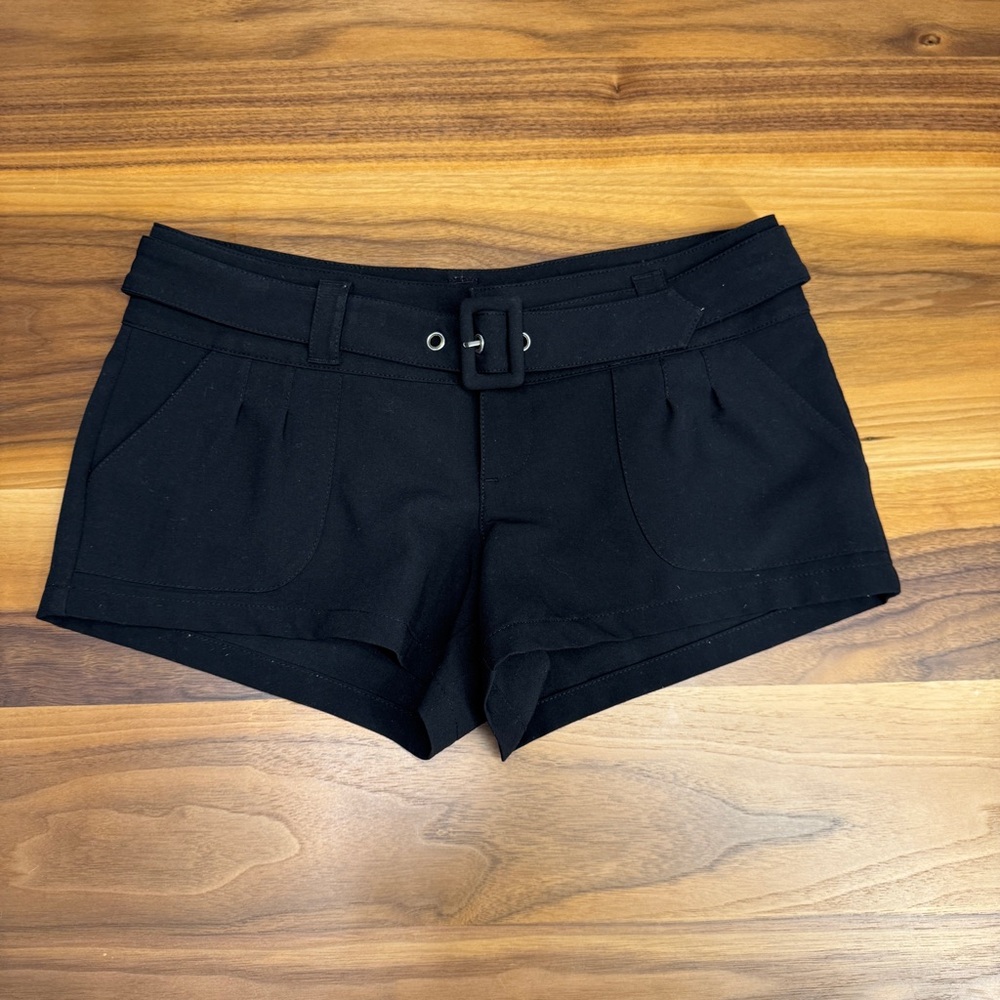 Guess Women's Black Waist Belted Shorts
